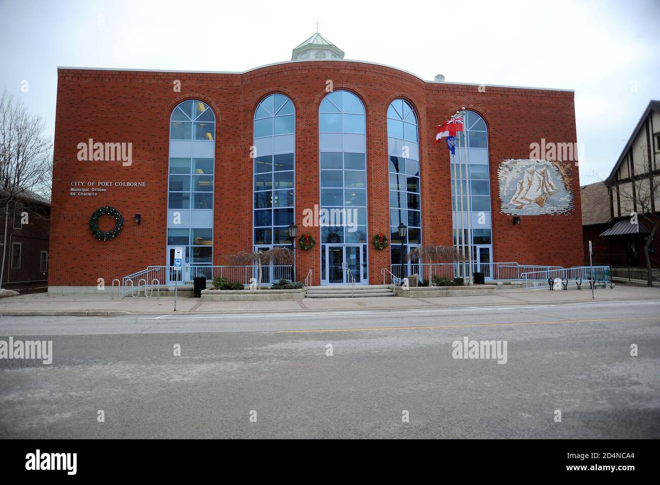 Port Colborne City Hall, Charlotte Street. Stockfoto