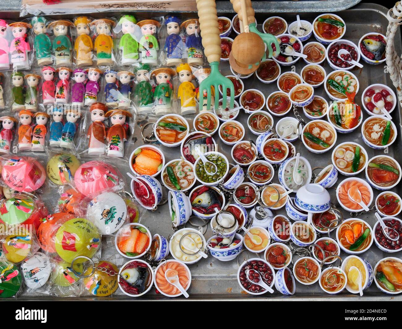 Vietnam, Quang Nam Provinz, Hoi an Stadt, Altstadt von UNESCO zum Weltkulturerbe, Magnete Verkäufer Stockfoto