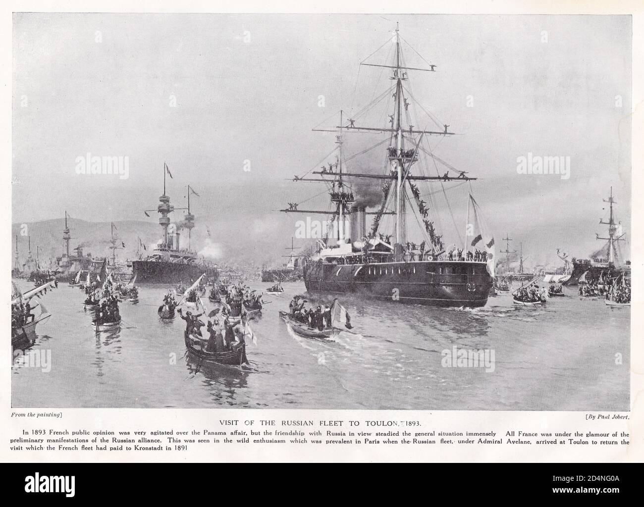 Besuch der russischen Flotte nach Toulon 1893 Stockfoto