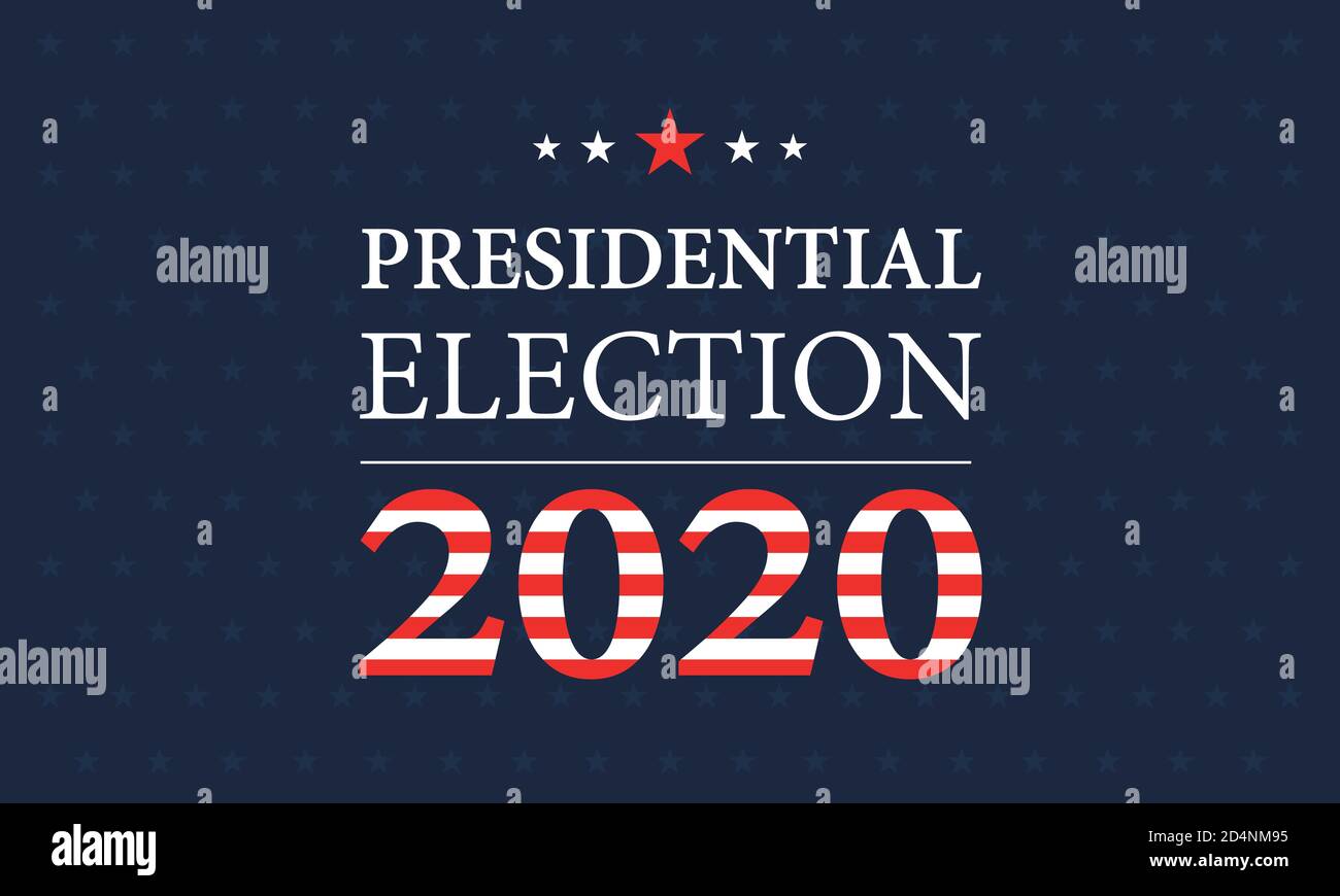 Vektorvorlage für Präsidentschaftswahlen. Abstimmung 2020 Stock Vektor
