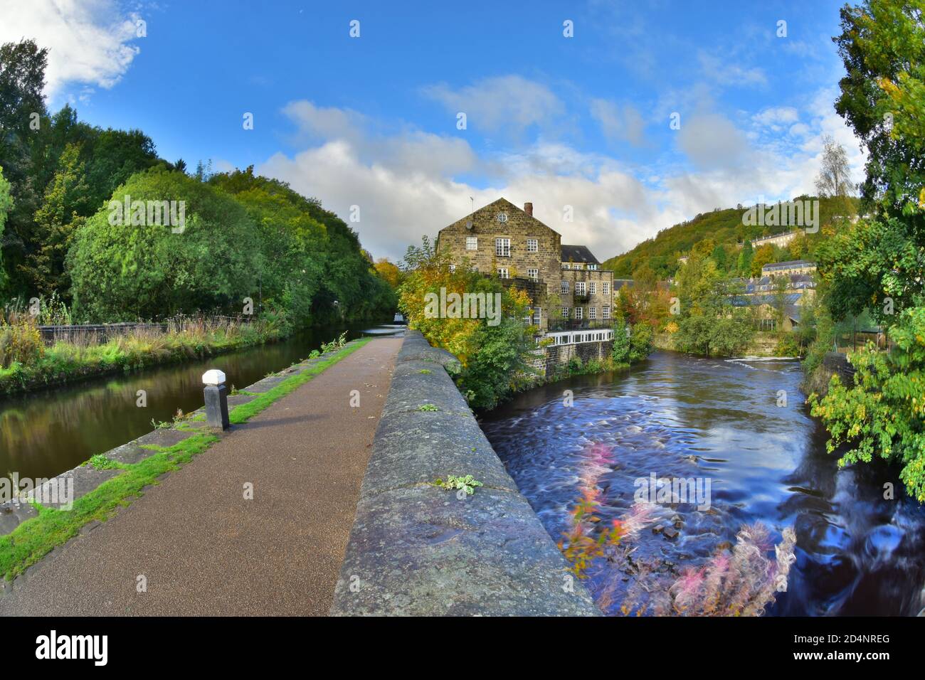 Aquädukt, Hebden Bridge, Upper Calder Valley, West Yorkshire Stockfoto