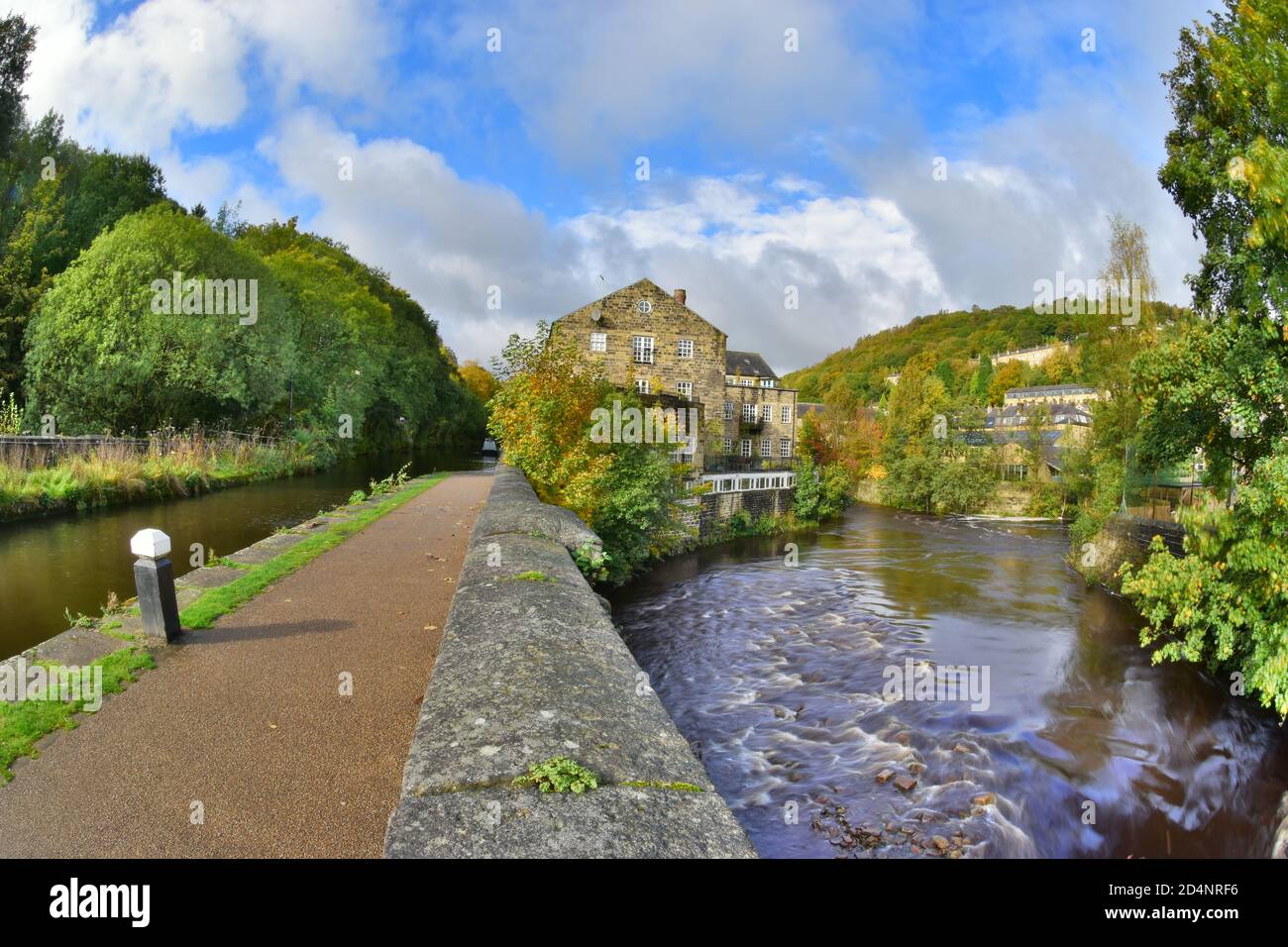 Aquädukt, Hebden Bridge, Upper Calder Valley, West Yorkshire Stockfoto