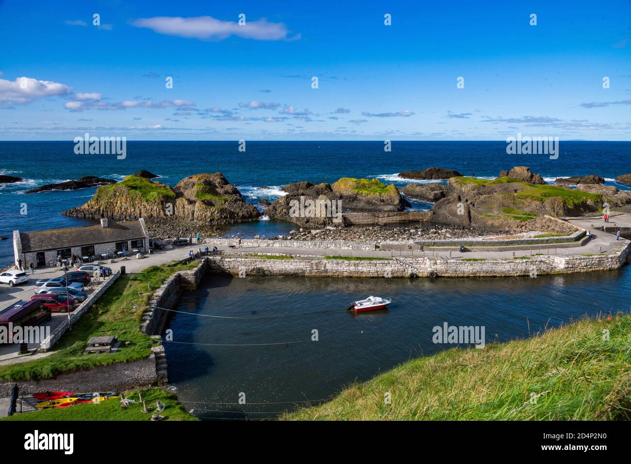 Ballintoy Harbour, Nordküste, Nordirland Stockfoto