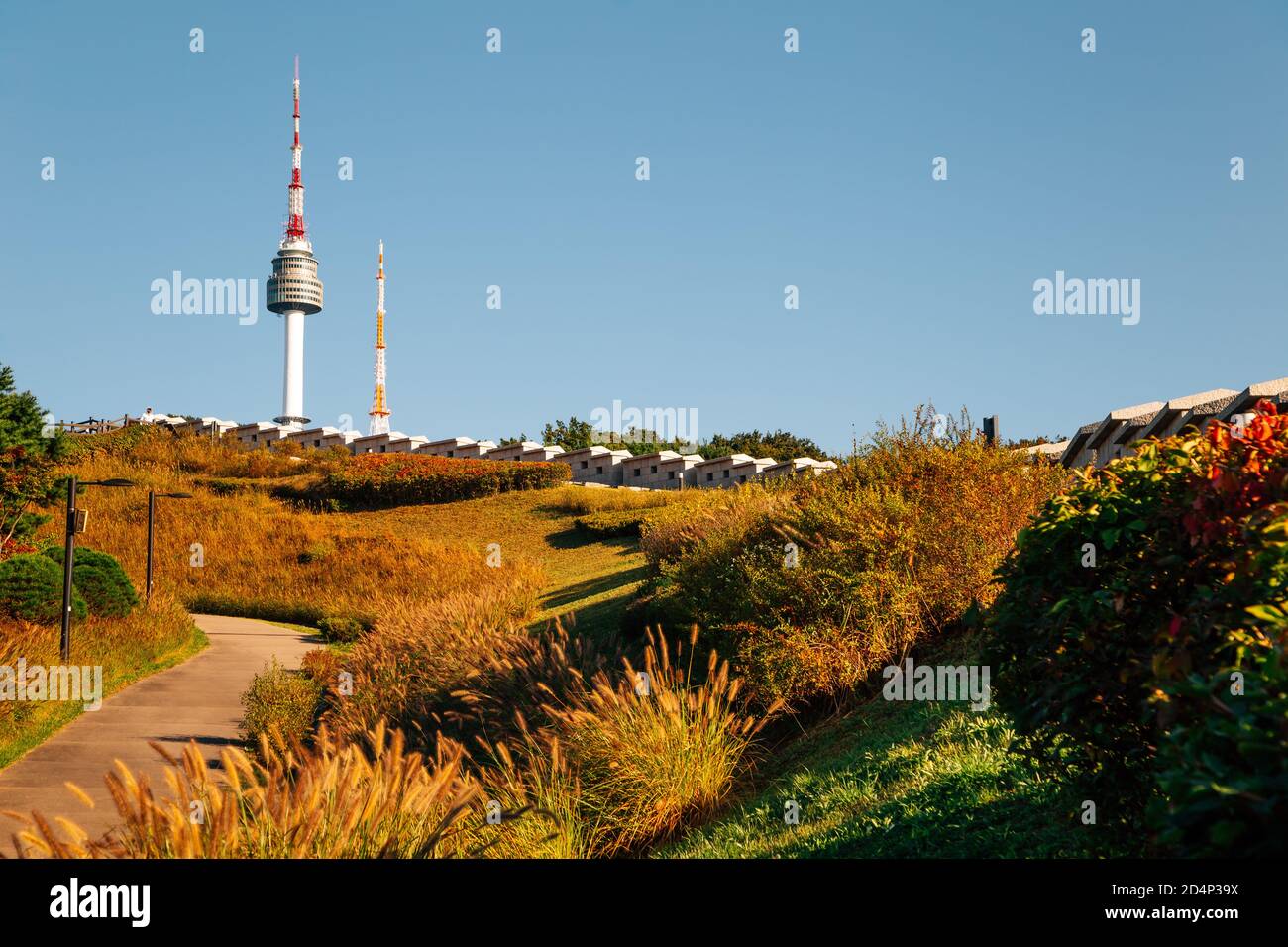Namsan Park Walk Way im Herbst in Seoul, Korea Stockfoto