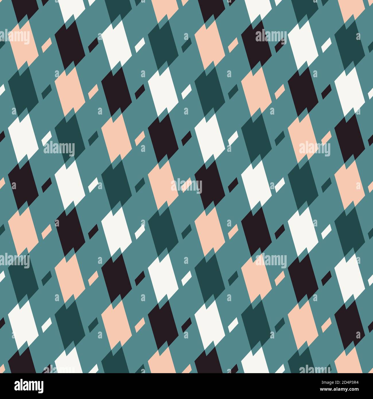 Nahtloses geometrisches Muster. Abstrakter Hintergrund. Perfekt für Bekleidung, Stoff, Textil, Dekoration, Geschenkpapier Stock Vektor