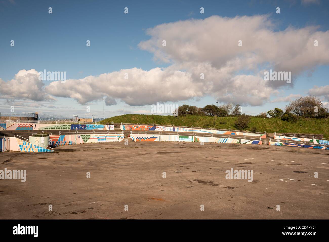 Skate Park in Morecambe in der Nähe von Blackpool Sonnentag Stockfoto