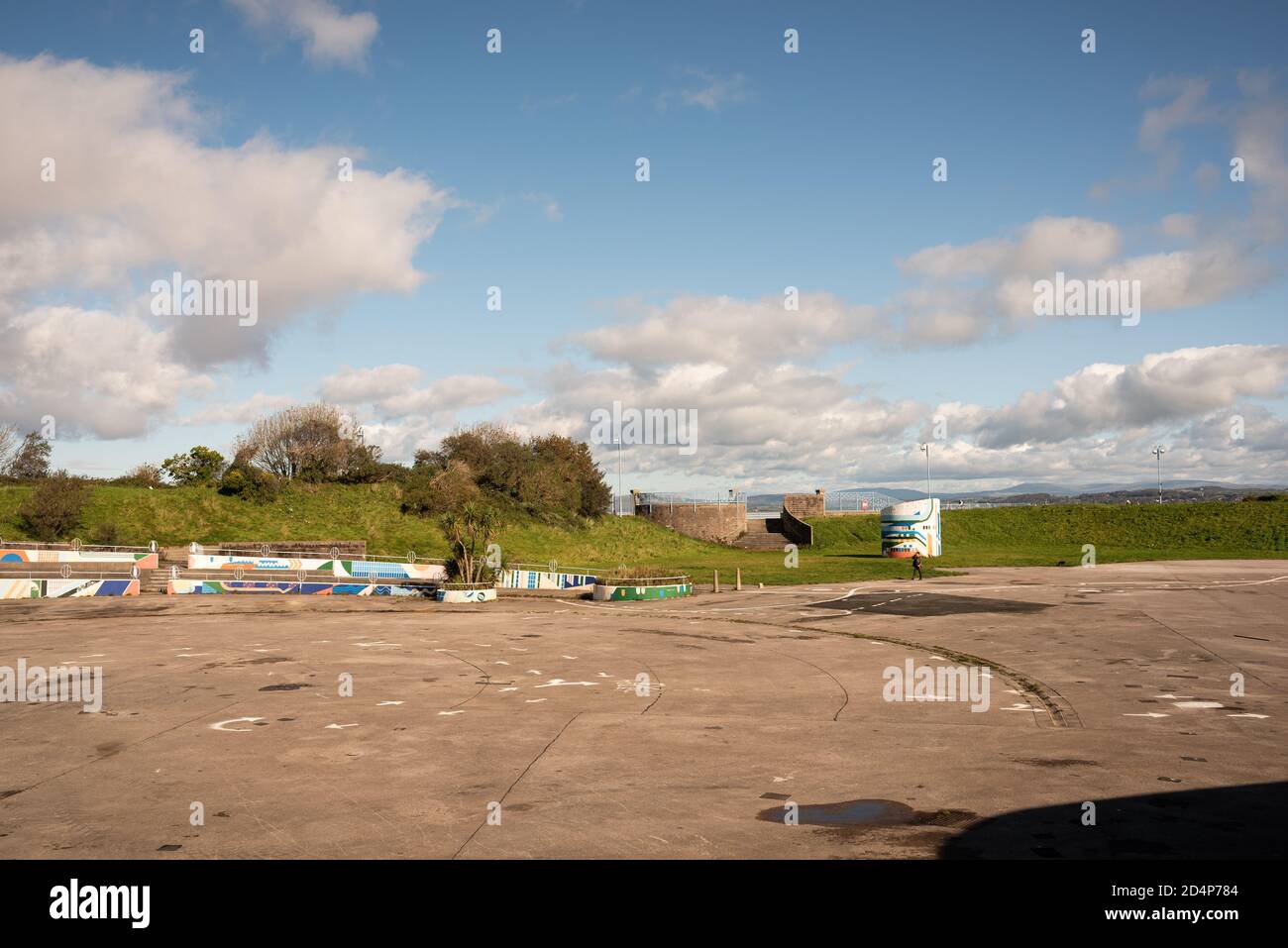 Skate Park in Morecambe in der Nähe von Blackpool Sonnentag Stockfoto