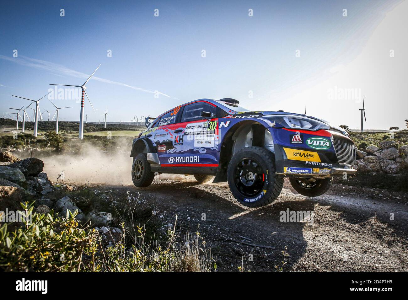 0 HUTTUNEN Jari (FIN), LUKKA Mikko (FIN), Hyundai NG i20, WRC 3, Aktion während der Rallye Italia Sardegna 2020, 6. Runde des FIA WRC Champions 2020 Stockfoto