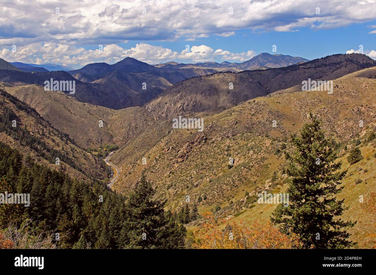 Ein blick vom Lariat Loop in Colorado aus. Stockfoto