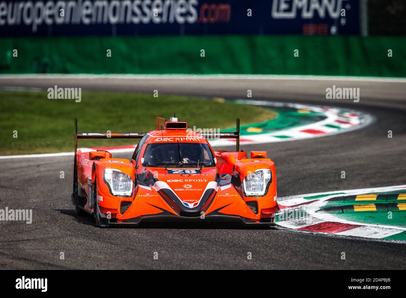 Monza, Italien. Oktober 2020. 28 Lafargue Paul (Fra), Chatin Paul-Loup (Fra), Bradley Richard (gbr), Idec Sport, Oreca 07 Gibson, Aktion während der 4 Stunden von Monza 2020, 4. Lauf der Europäischen Le Mans-Serie 2020, vom 9. Bis 11. Oktober 2020 auf dem Autodromo Nazionale di Monza, Italien - Foto Thomas Fenetre / DPPI Kredit: LM/DPPI/Thomas Fenetre/Alamy Live News Stockfoto