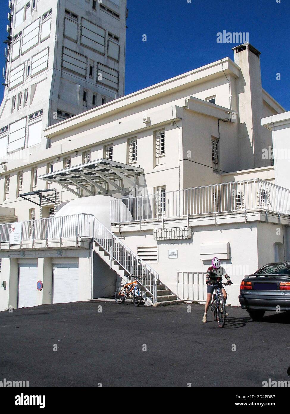 Radfahren Provence : Gipfel des Mont Ventoux 1910m Stockfoto