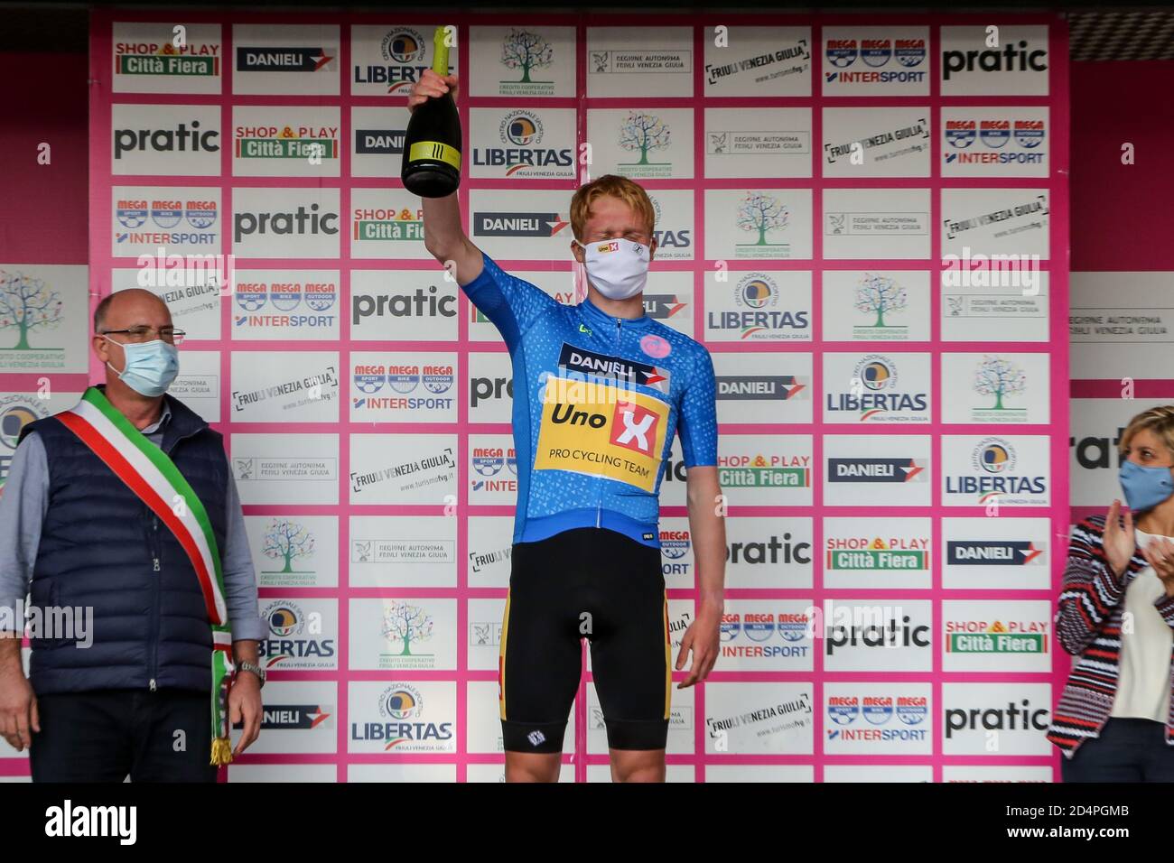 buja, Italien, 10 Oct 2020, Andreas Leknessund - Uno XPro Cycling Team auch trägt auch Blu Trikot während unter 23 Elite - in line Race - Road Race San Vito al Tagliamento - Buja, Street Cycling - Credit: LM/Luca Tedeschi/Alamy Live News Stockfoto