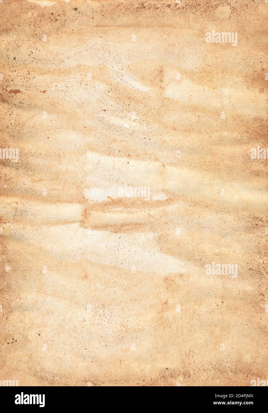 Leicht verschmutztes Blatt rostigen Farbpapiers - schmutziges Papier Textur Stockfoto