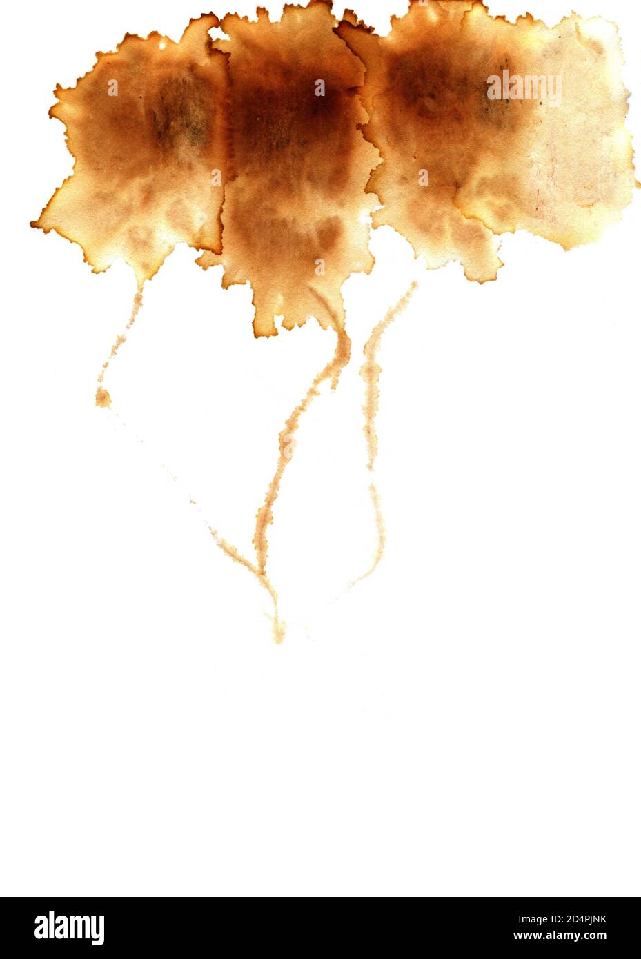 Farbe spritzt auf Papier - Blobs Stockfoto