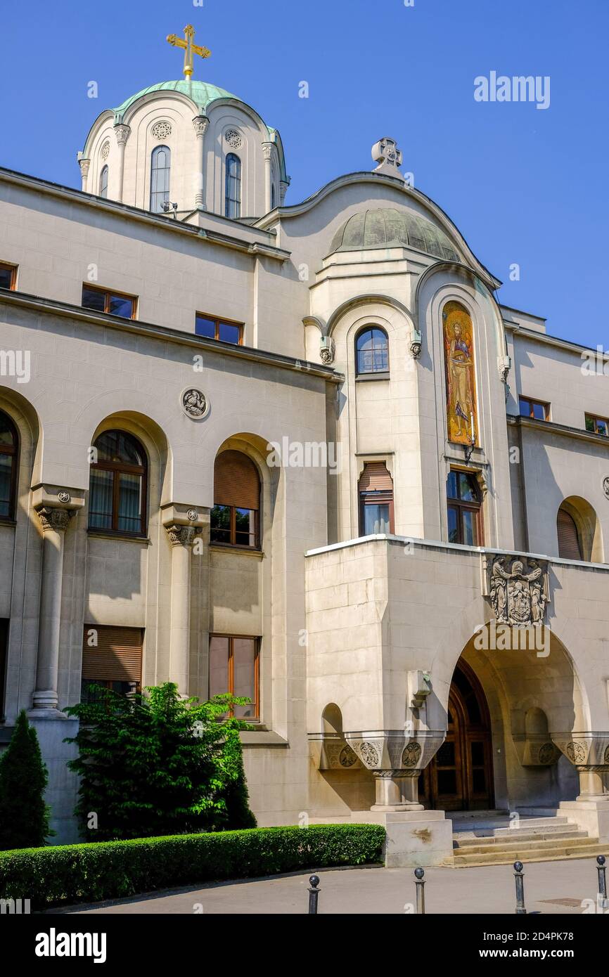 Belgrad / Serbien - 16. Mai 2020: Serbisches Patriarchat, Sitz der Serbisch-Orthodoxen Kirche in Belgrad, der Hauptstadt Serbiens Stockfoto