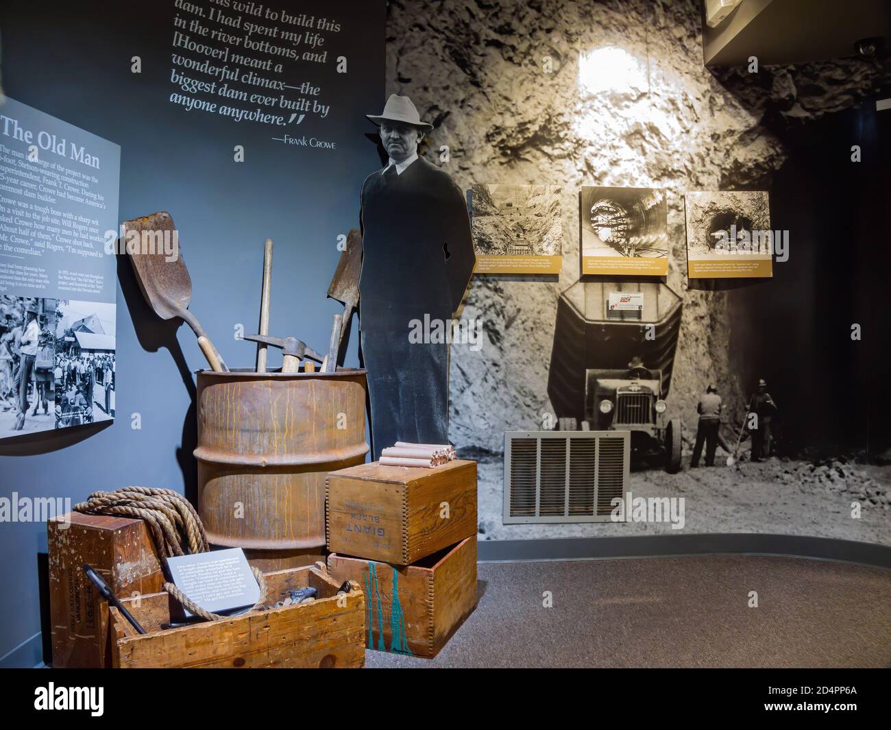 Boulder City, SEP 26, 2020 - Innenansicht des Boulder City-Hoover Dam Museum Stockfoto