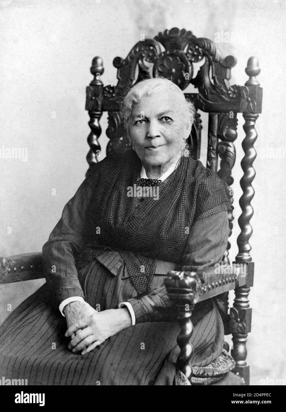 Harriet Jacobs(1813/1815-1897), Portrait des afroamerikanischen Schriftstellers, der in die Sklaverei hineingeboren wurde, 1894, Gilbert Studios Stockfoto