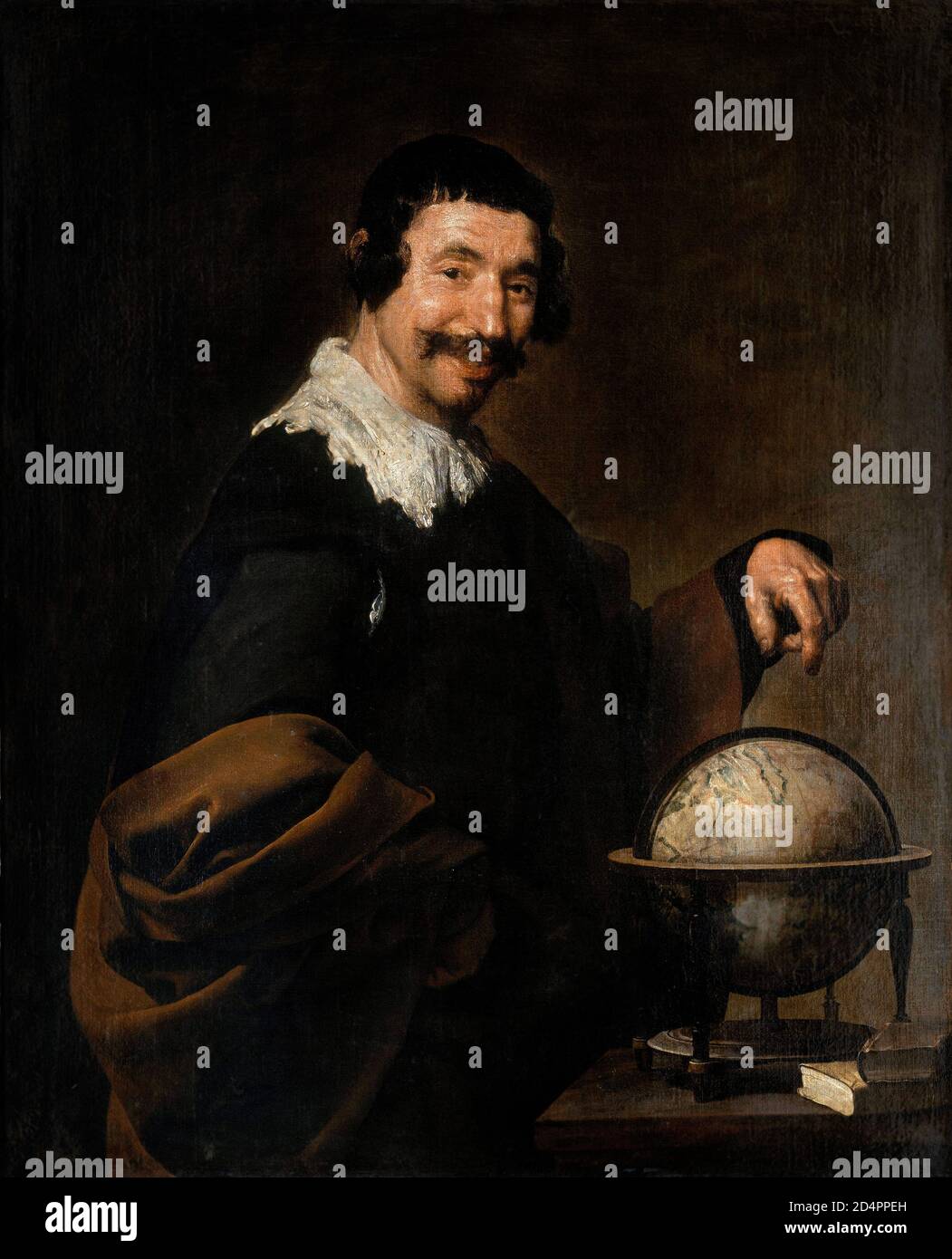 Demokrit. Porträt des antiken griechischen Philosophen, Demokrit (c. 460-c. 370 v. Chr.) von Diego Velazquez (1599-1660), Öl auf Leinwand Stockfoto