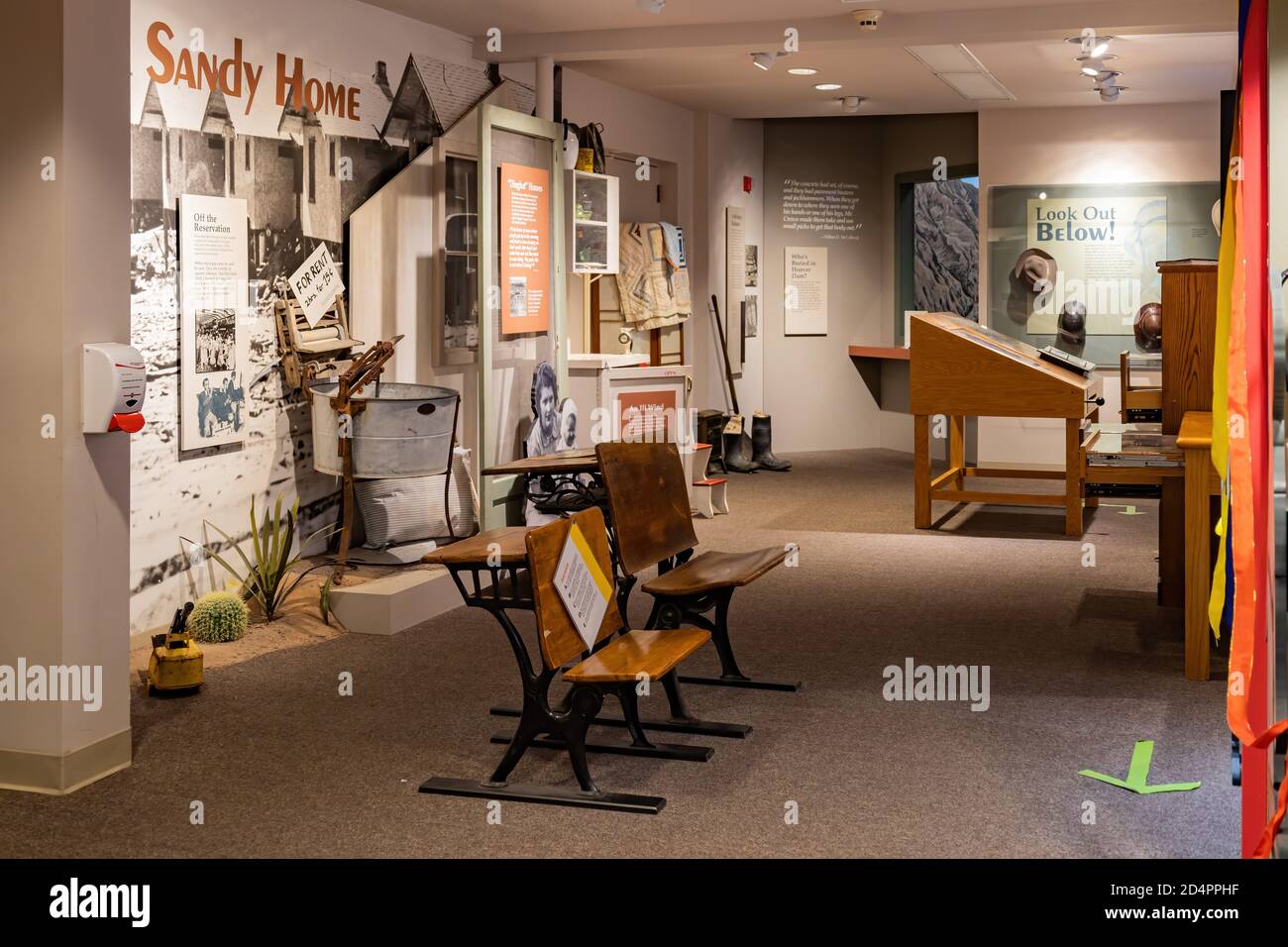 Boulder City, SEP 26, 2020 - Innenansicht des Boulder City-Hoover Dam Museum Stockfoto