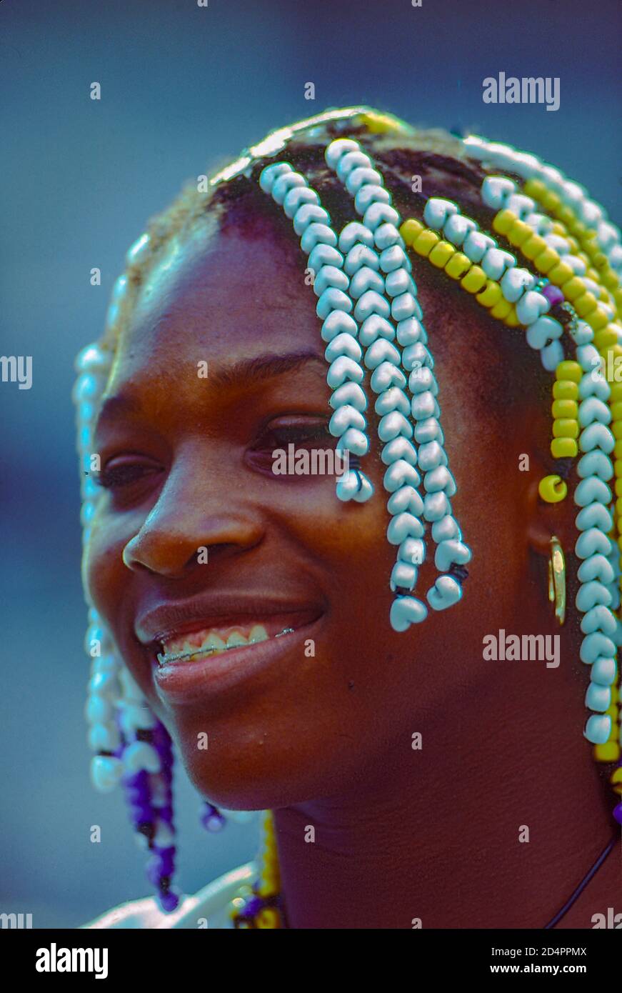 Serena Williams (USA) beim US Open Tennis 1998 Stockfoto