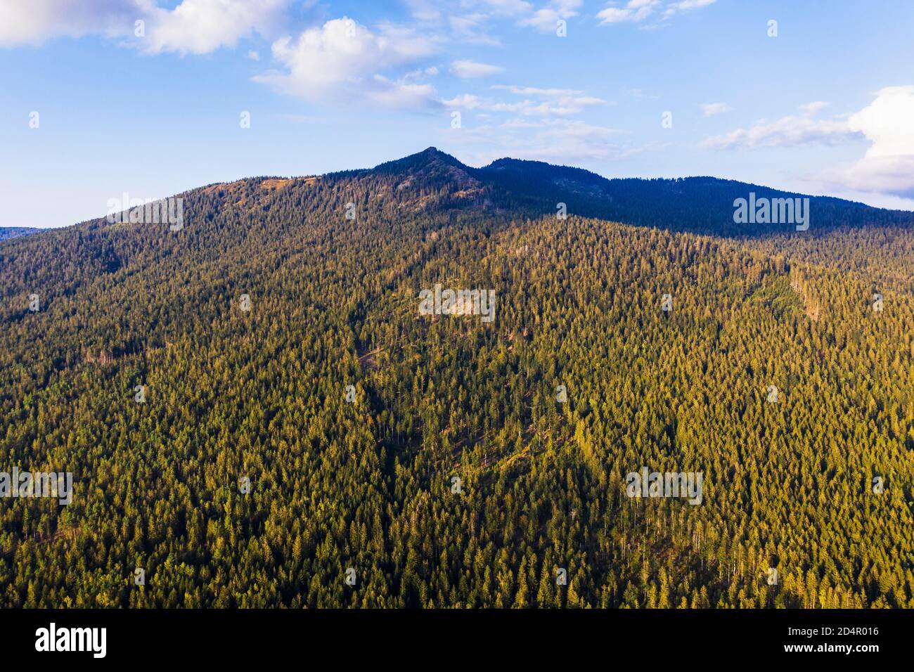 Kleine und große Osser, Lamer Winkel, Drohnenaufnahme, Bayerischer Wald, Oberpfalz, Bayern, Deutschland, Europa Stockfoto