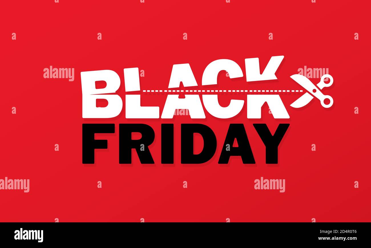 Schwarzes freitag-Banner. Großer Verkauf Inschrift Design-Vorlage. Vektor auf isoliertem Hintergrund. EPS 10 Stock Vektor