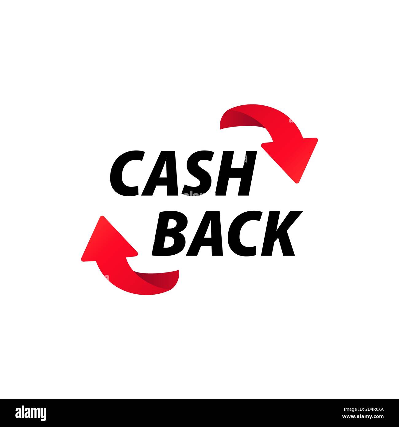 Symbol „Cash-Back“. Geld zurück. Vektor auf isoliertem weißem Hintergrund. EPS 10 Stock Vektor