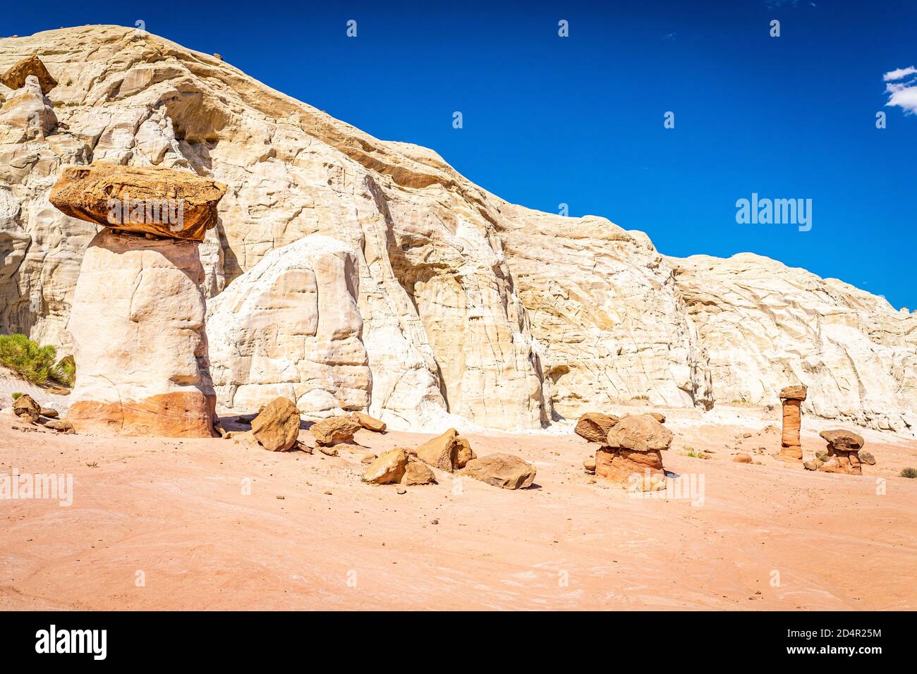 Der Toadhocker Trail führt zu einem Gebiet von Hoodoos und Ausgewogene Felsformationen durch Jahrhunderte der Erosion und ist geschaffen Teil der Grand Staircase-Escala Stockfoto