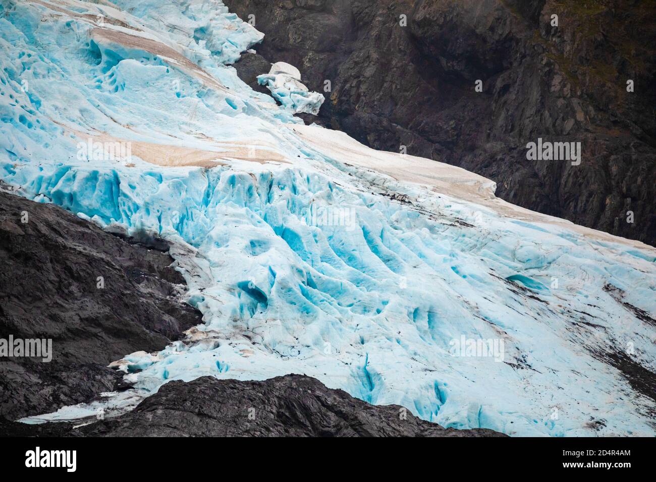 Landschaftlich schöne Aussicht Glaciers of Alaska auf der Spitze der Berge Stockfoto