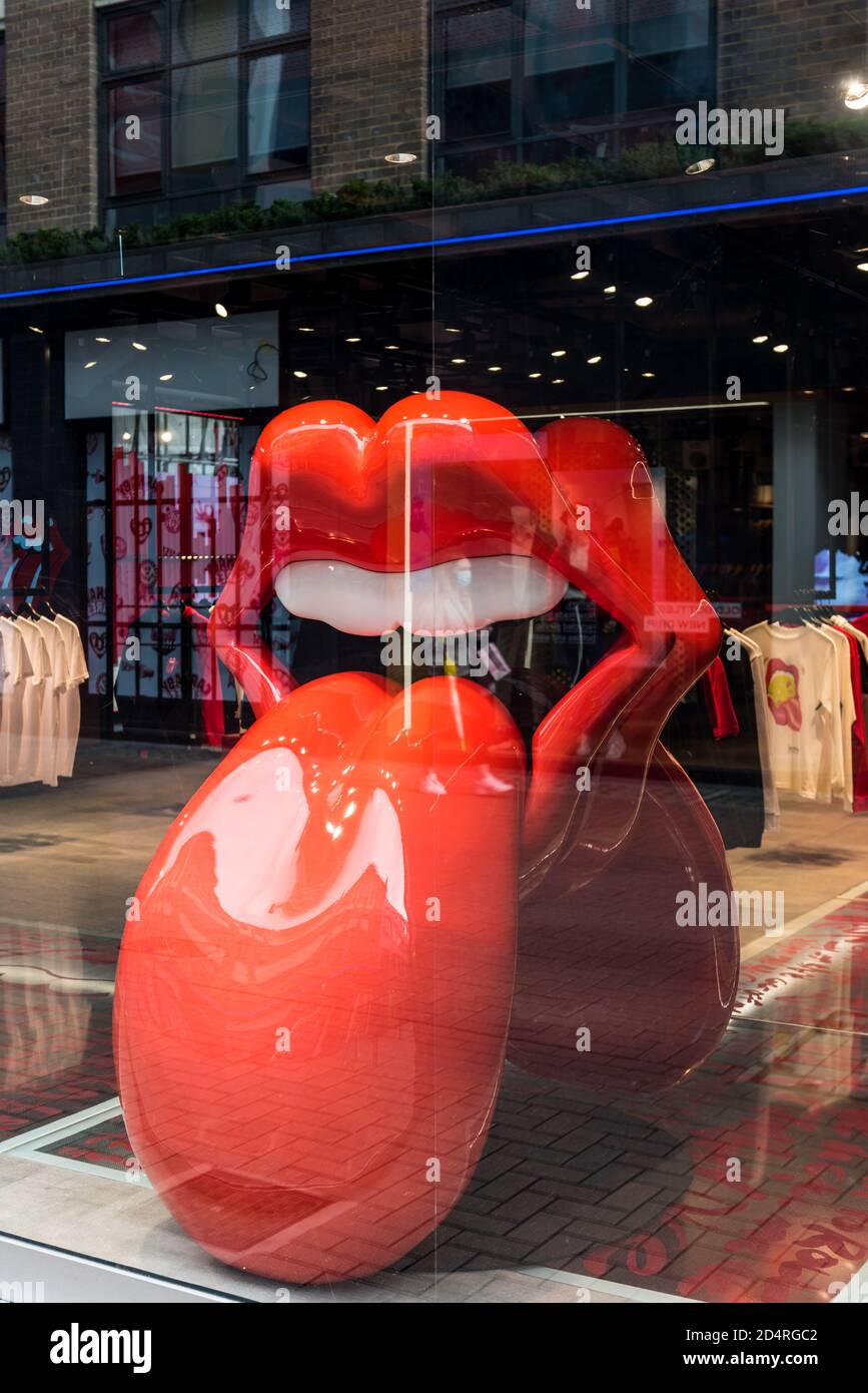 Rolling Stones Geschäft in der Carnaby Street, London Stockfoto