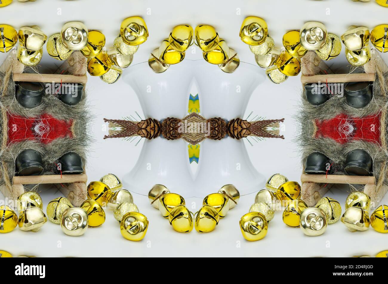 Frohe Weihnachten, Raum, um Text zu schreiben, Tapete voller Farben, Urlaub Grußkarte Design, auf hellem Hintergrund Stockfoto