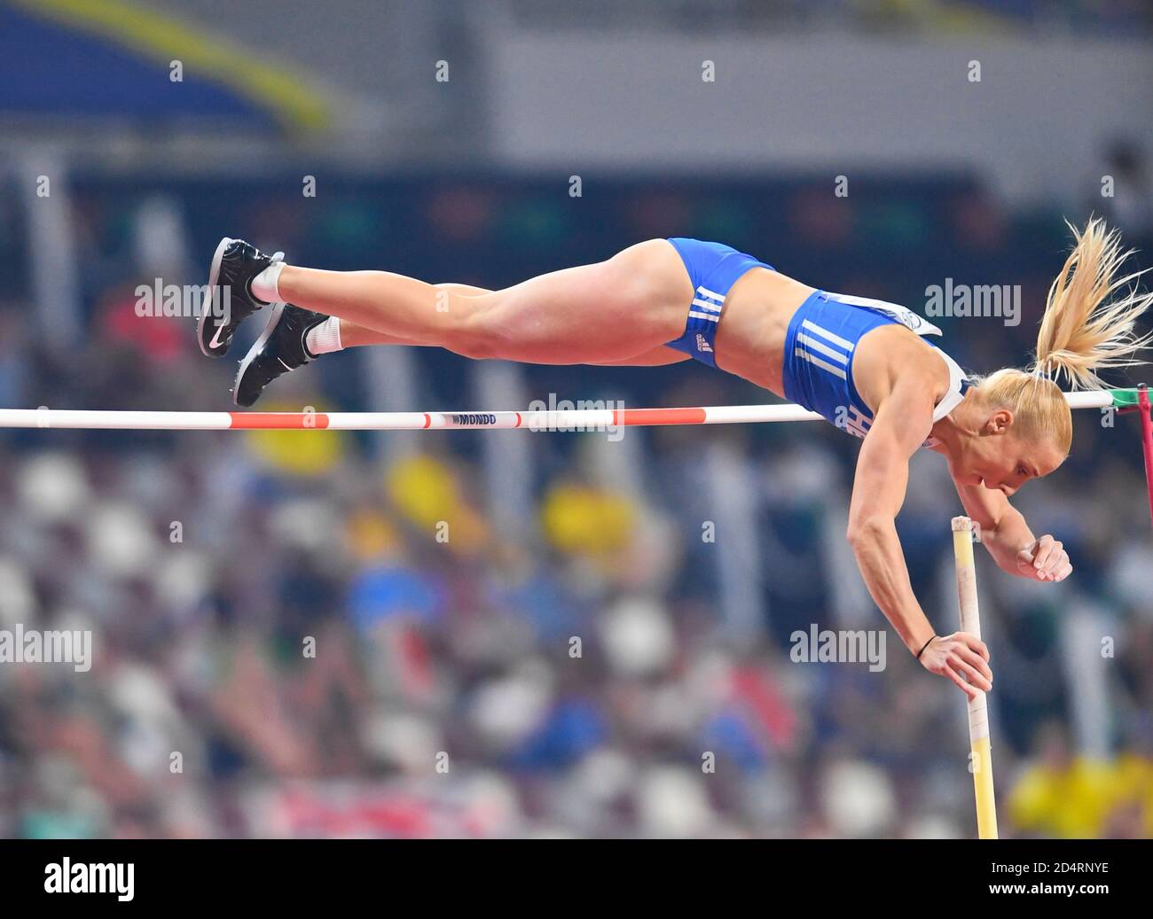 Nikoleta Kiriakopoulou (Griechenland). Pole Vault Frauen Finale. IAAF Leichtathletik-Weltmeisterschaften, Doha 2019 Stockfoto