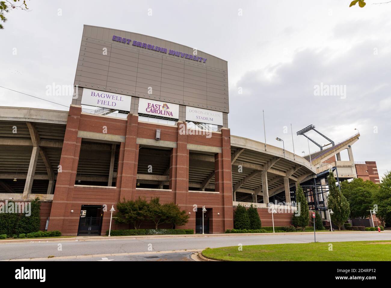 Greenville, NC / USA - 24. September 2020: Dowdy-Ficklen Stadium an der East Carolina University Stockfoto