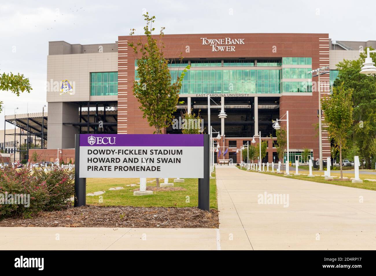 Greenville, NC / USA - 24. September 2020: Dowdy-Ficklen Stadium an der East Carolina University Stockfoto