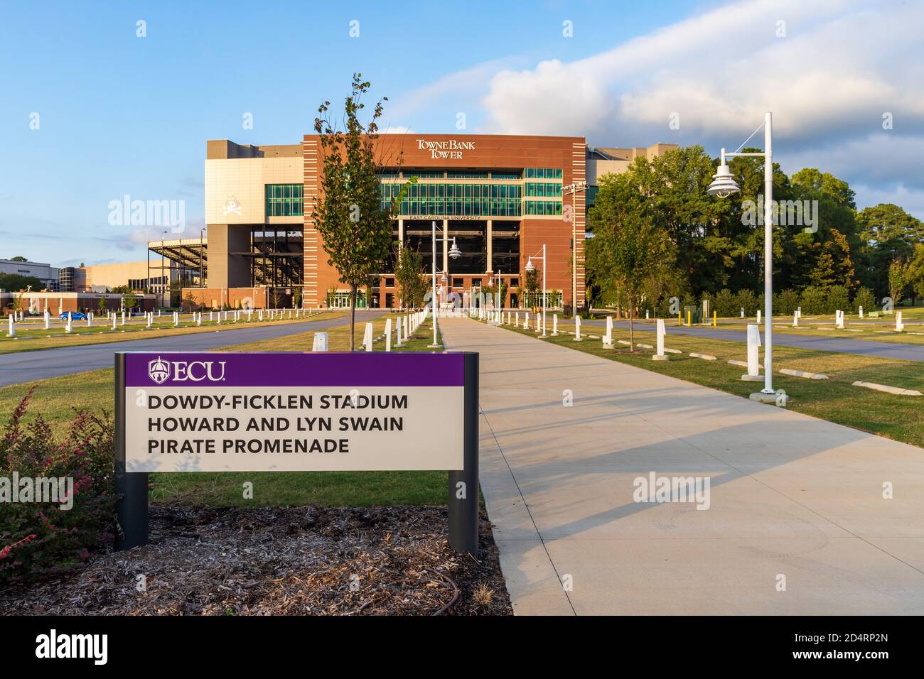 Greenville, NC / USA - 27. September 2020: Dowdy-Ficklen Stadium an der East Carolina University Stockfoto