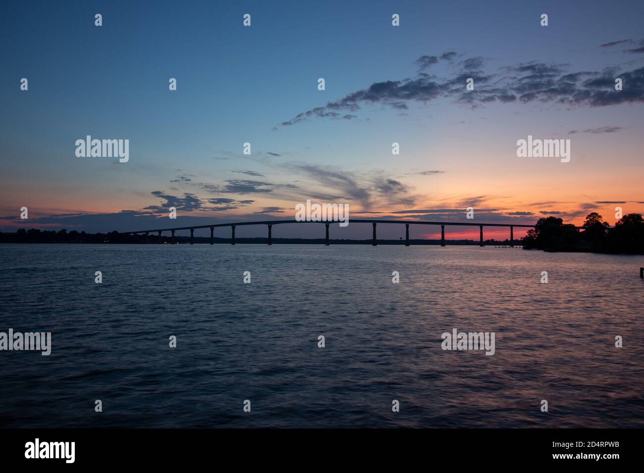 Sonnenuntergang über dem Patuxent Fluss Stockfoto