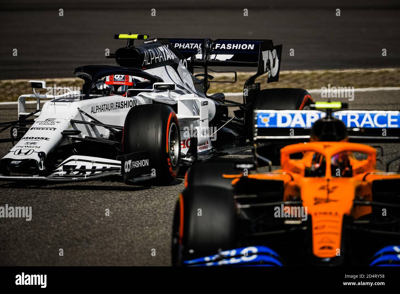 4 NORRIS Lando (gbr), McLaren Renault F1 MCL35, Action 10 GASLY Pierre (Fra), Scuderia AlphaTauri Honda AT01, Action während der Formel 1 Aramco Gros Stockfoto