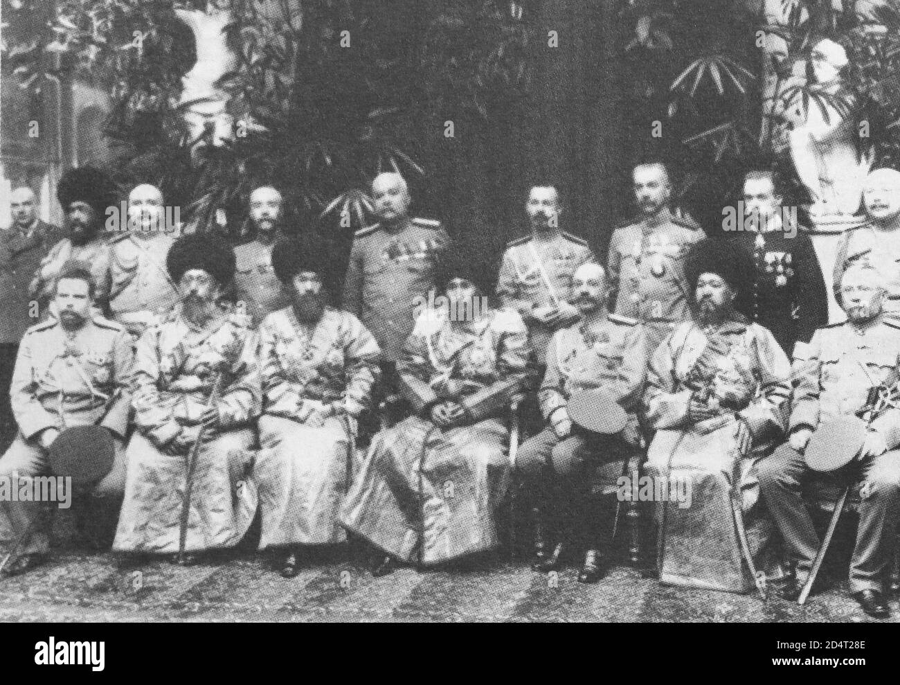 Treffen von Khan von Chiwa Scheid Asfendiar bei den Feierlichkeiten Gewidmet dem 300. Jahrestag der Regierungszeit der Haus Romanov im Jahr 1913 Stockfoto