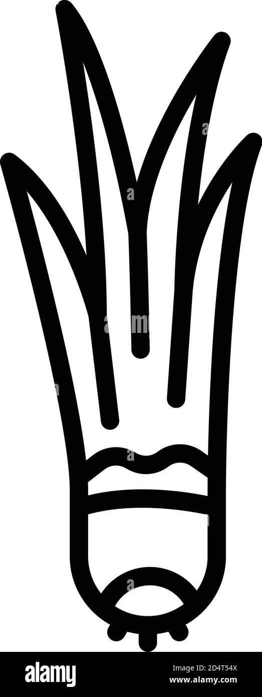 Schnittlauch-Symbol, Umrissstil Stock Vektor