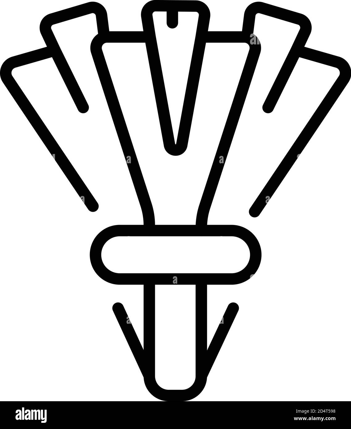 Kochen Schnittlauch Symbol, Umriss Stil Stock Vektor