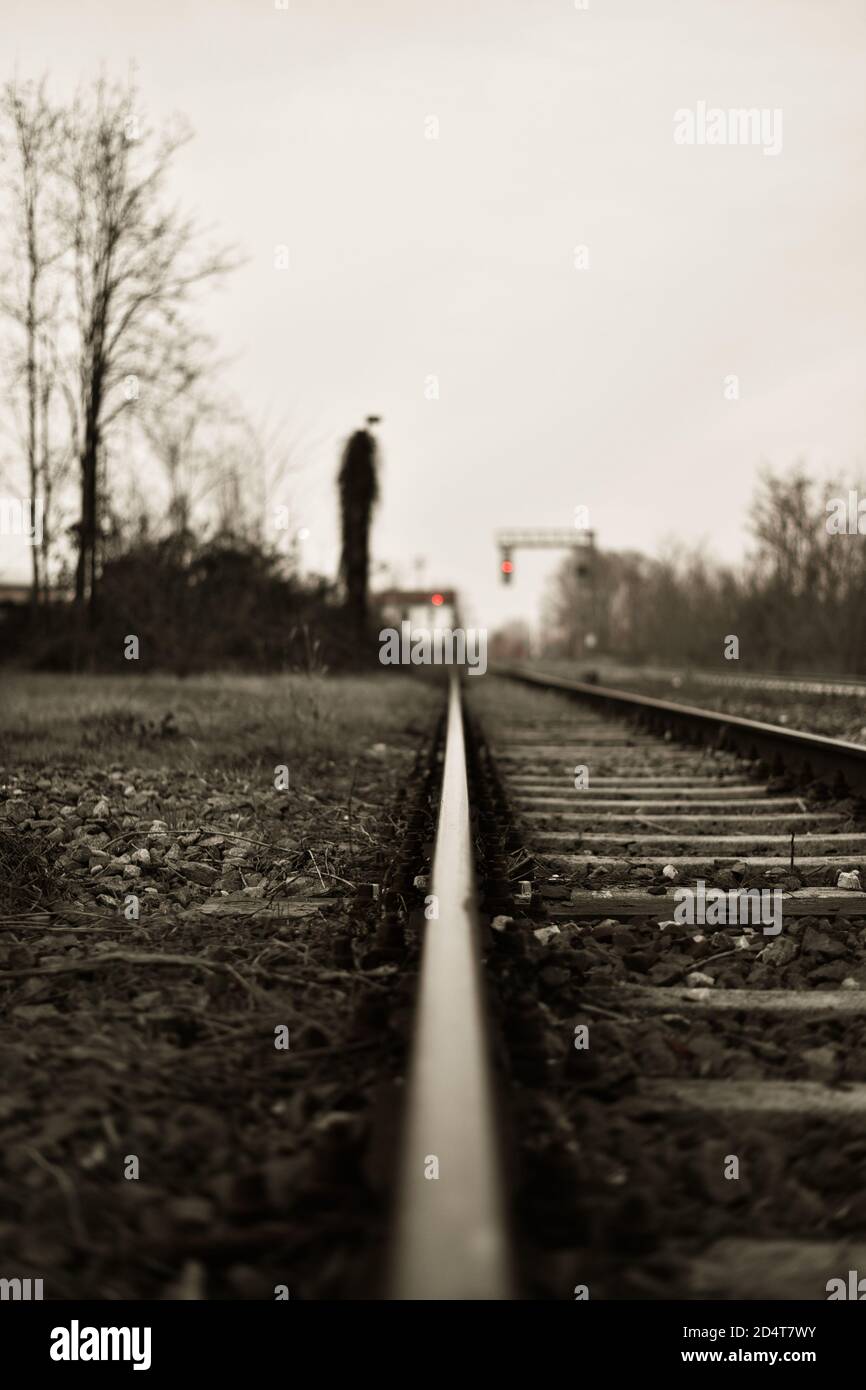 Bahn-Schienen Stockfoto