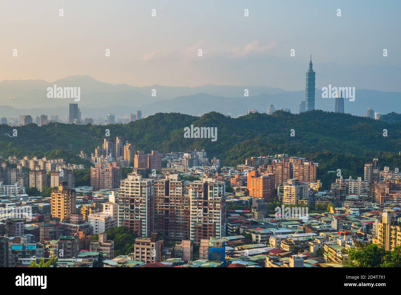 Panoramablick auf Taipei City in taiwan Stockfoto