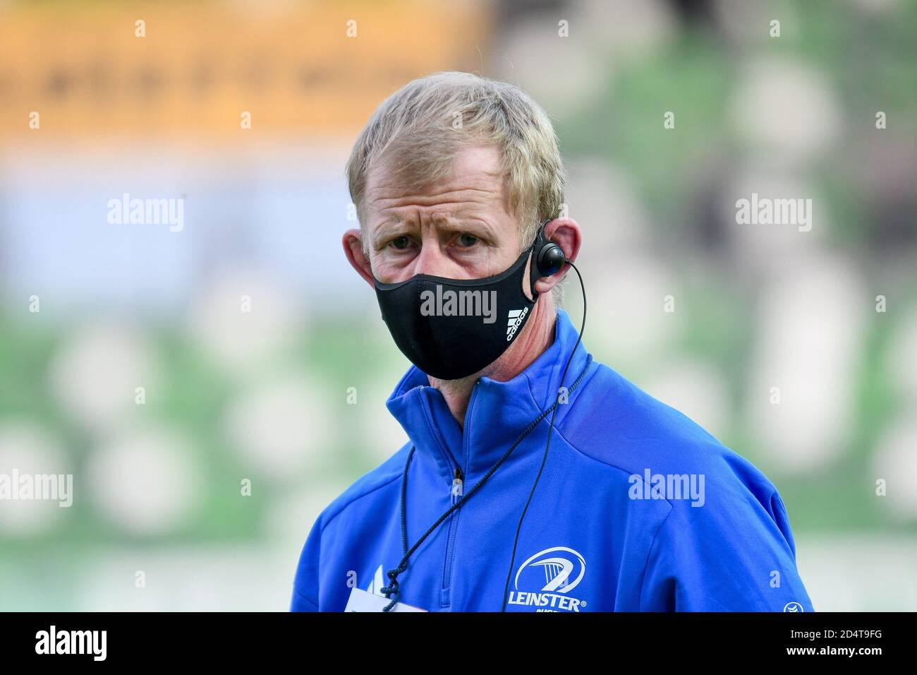 eo Cullen (Coach Leinster Rugby) während Benetton Treviso vs Leinster Rugby, Rugby Guinness Pro 14, Treviso, Italien, 10 Okt 2020 Credit: LM/Ettore Griff Stockfoto