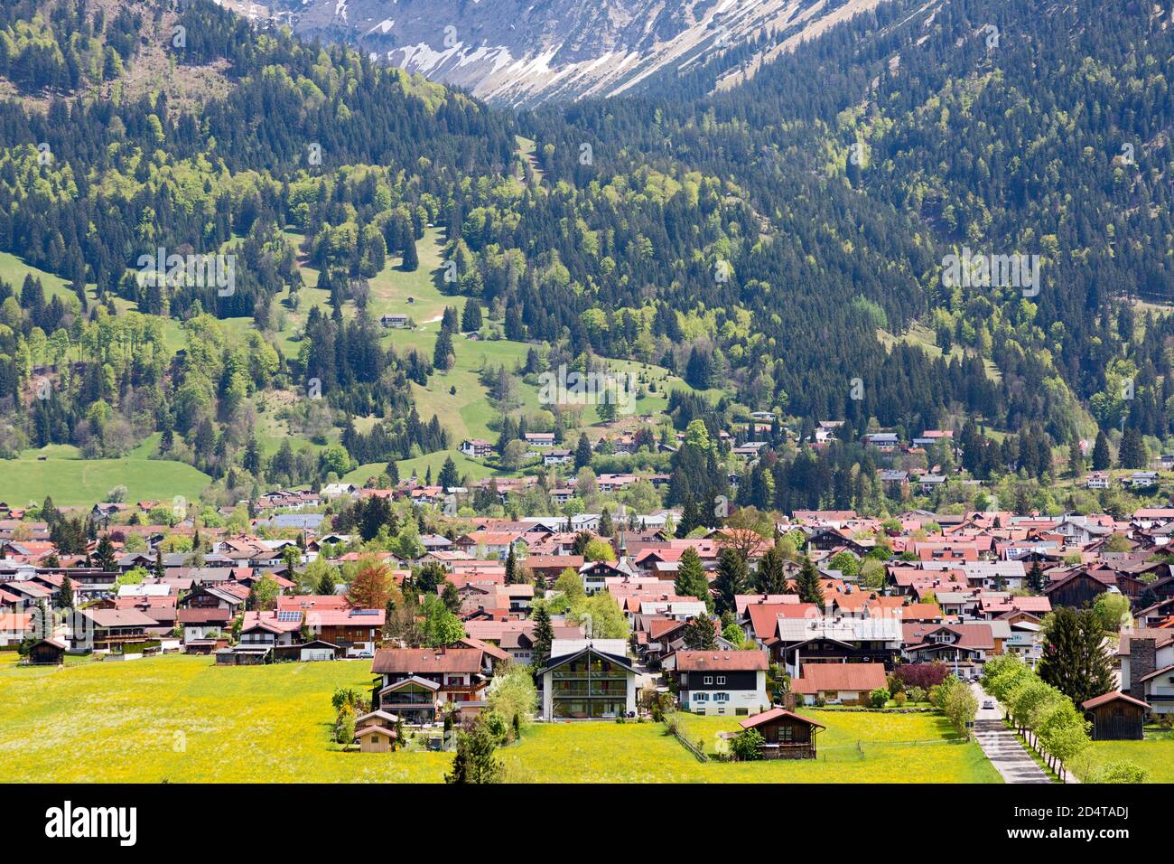 Allgäu, Oberstdorf, Wiesen, Berge, Landschaft Stockfoto