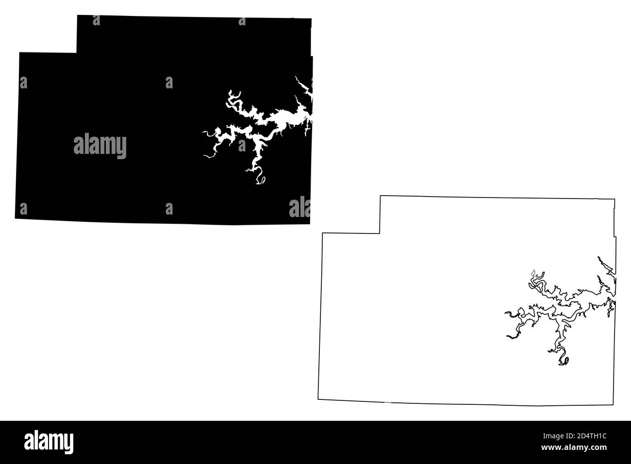 Monroe County, Missouri (U.S.-County, Vereinigte Staaten von Amerika, USA, U.S., US) Karte Vektor Illustration, scribble Skizze Monroe Karte Stock Vektor