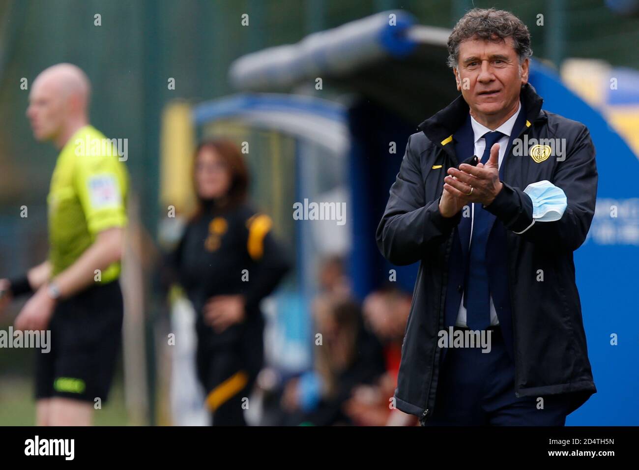 mailand, Italien, 11. Oktober 2020, Attilio Sorbi (FC Internazionale) während des FC Internazionale gegen AS Roma, Italienische Fußballserie A Frauenmeisterschaft - Credit: LM/Francesco Scaccianoce/Alamy Live News Stockfoto