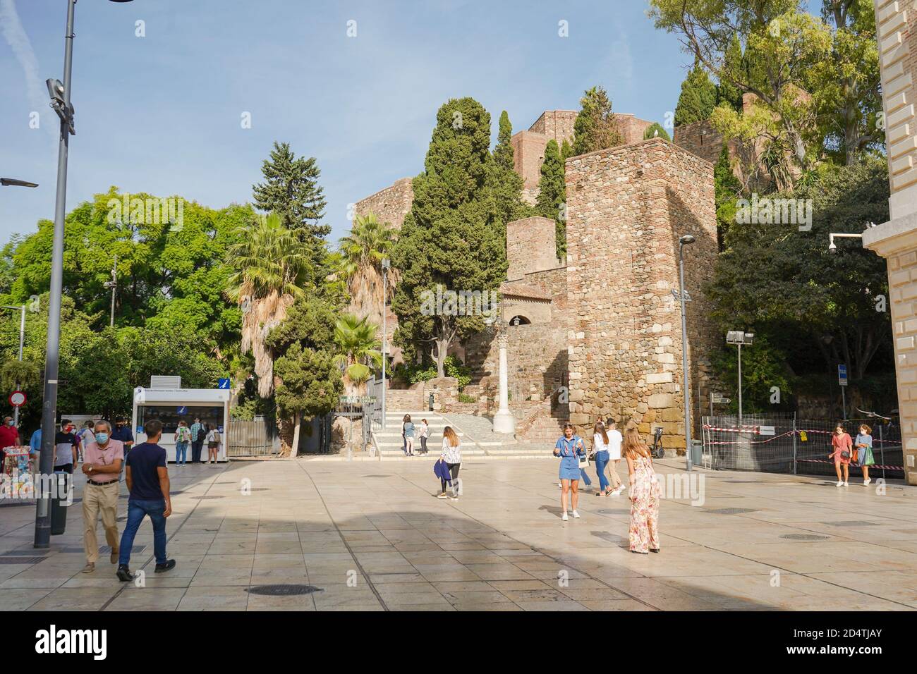 Malaga Spanien. Eingang Malaga Alcazaba, Malaga, Andalusien, Spanien Stockfoto