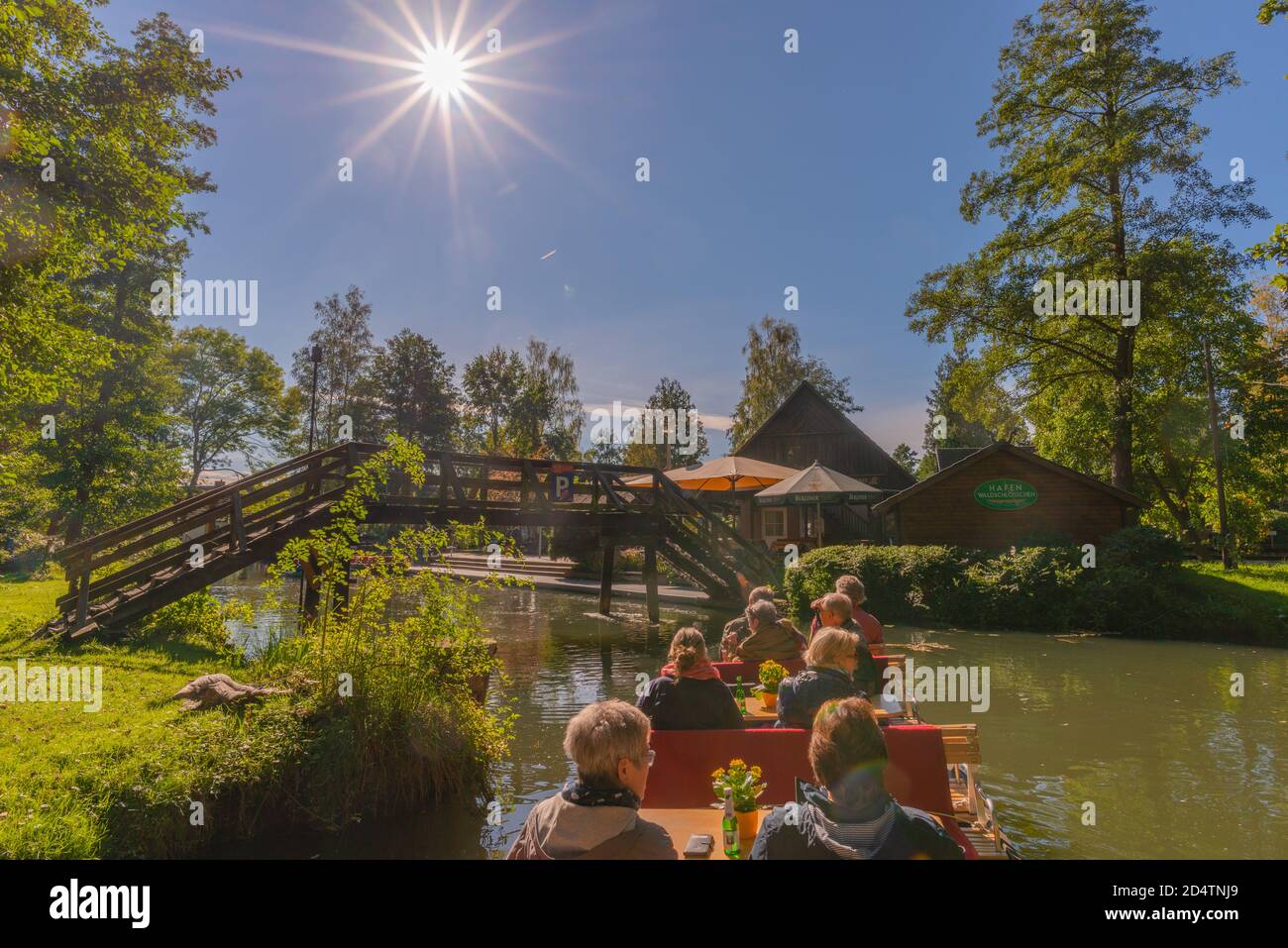 UNESCO-Biosphärenreservat Spreewald oder Spreewald, eine Bootstour ab Burg Gemeinde, Brandenburg, Ostdeutschland, Europa Stockfoto