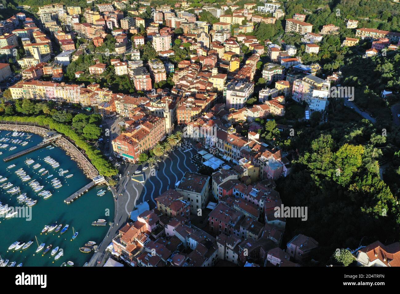 Luftaufnahme von Lerici, Provinz La Spezia, Ligurien / Italien Stockfoto