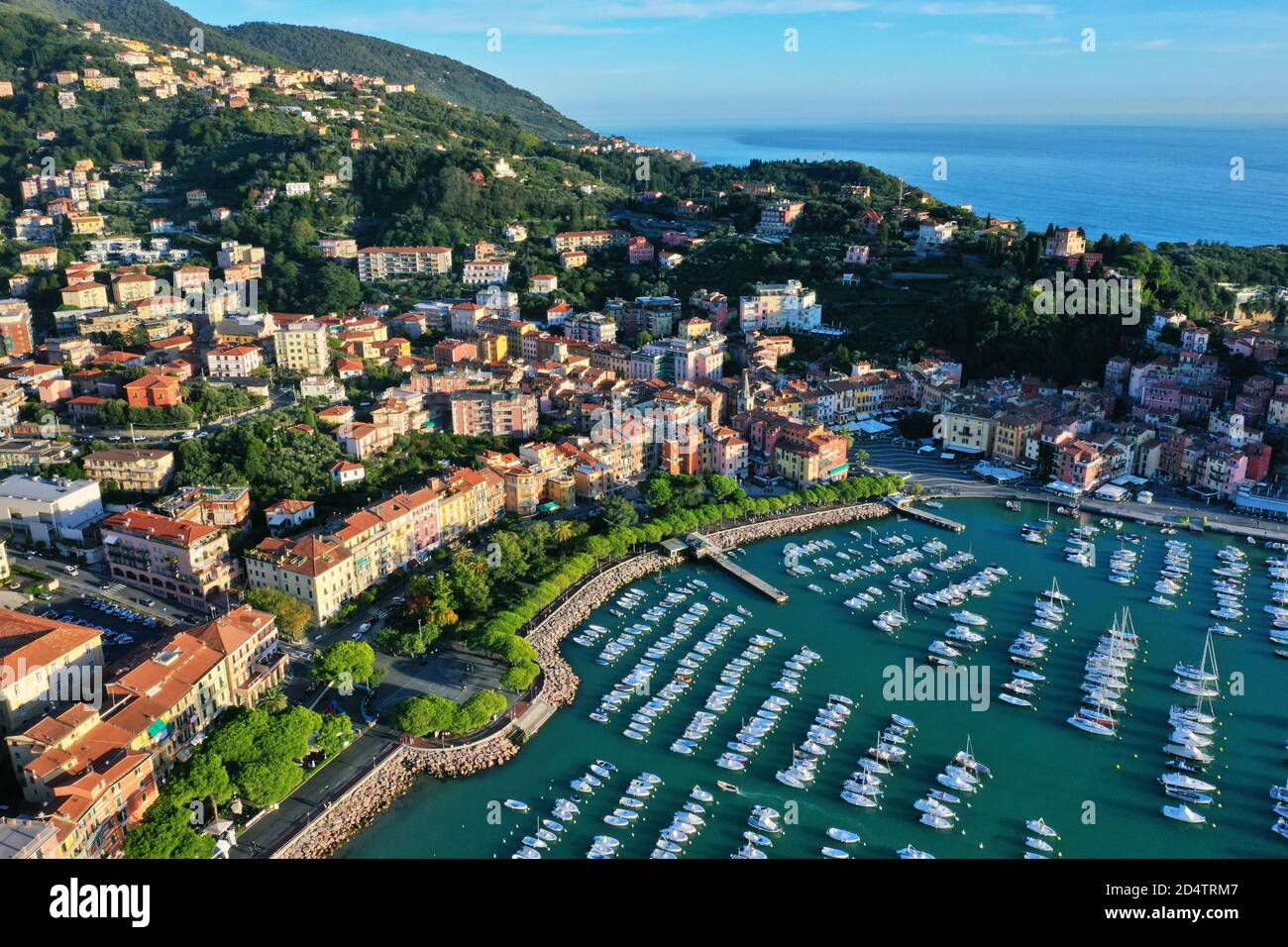 Luftaufnahme von Lerici, Provinz La Spezia, Ligurien / Italien Stockfoto